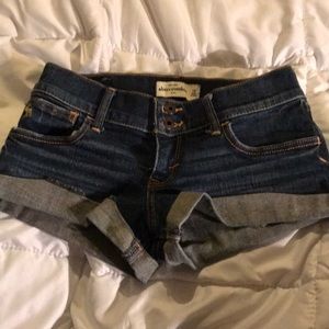 Dark wash shorts